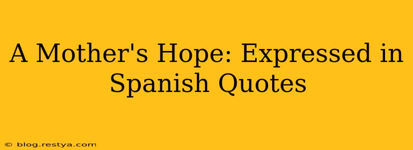 A Mother's Hope: Expressed in Spanish Quotes
