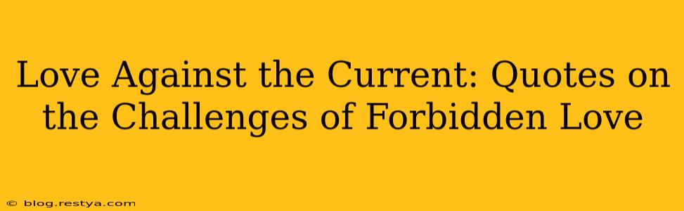 Love Against the Current: Quotes on the Challenges of Forbidden Love