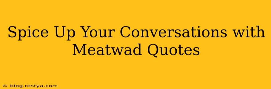 Spice Up Your Conversations with Meatwad Quotes