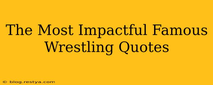 The Most Impactful Famous Wrestling Quotes