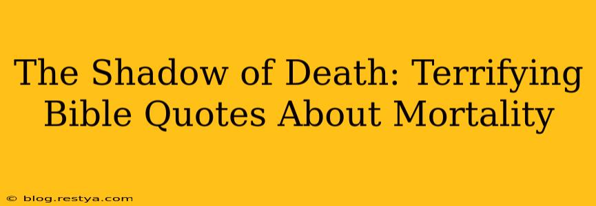 The Shadow of Death: Terrifying Bible Quotes About Mortality