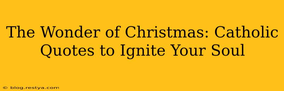 The Wonder of Christmas: Catholic Quotes to Ignite Your Soul