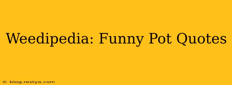 Weedipedia: Funny Pot Quotes